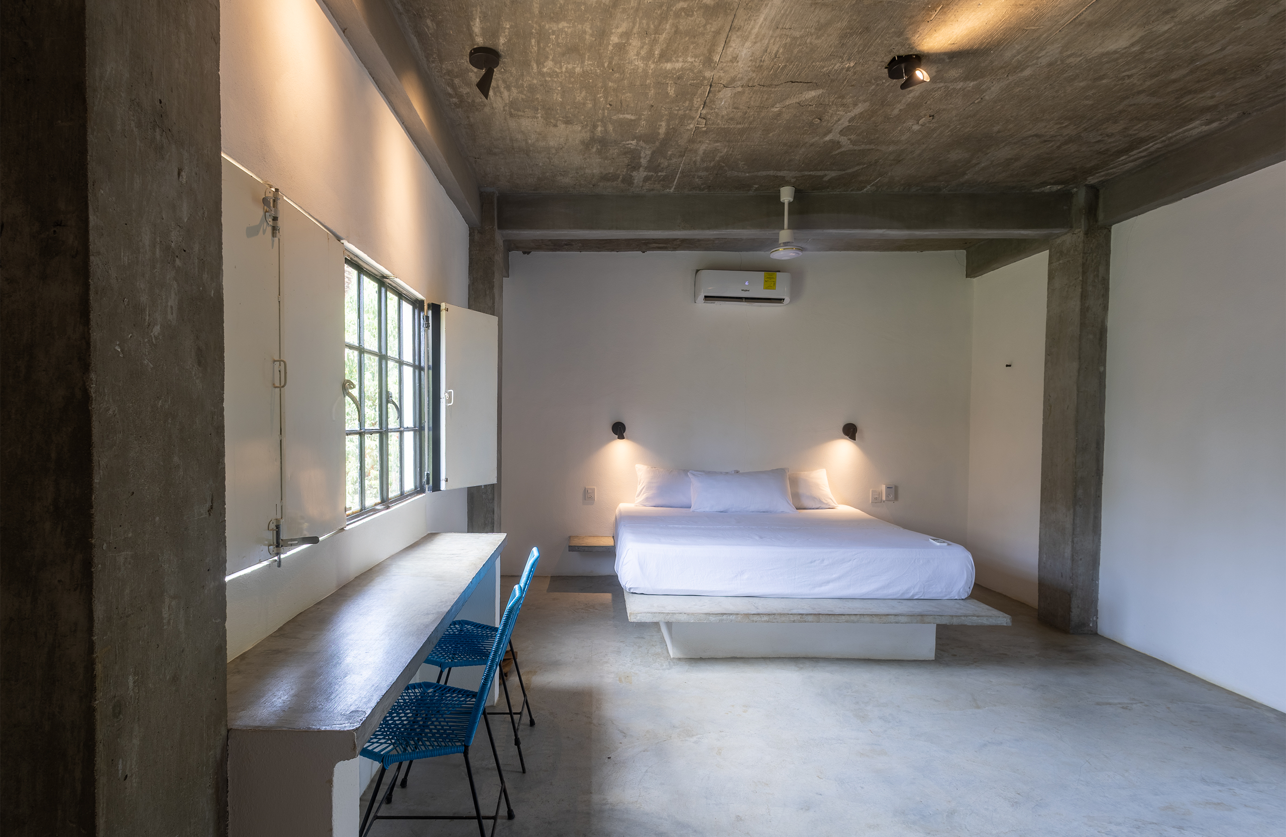 Open closet and storage area leading into Soirée’s air-conditioned King Bedroom