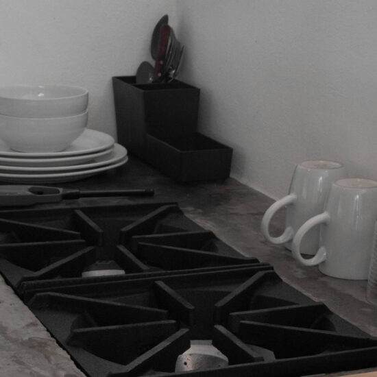 Essential cooking tools are included at our Studios with Kitchen